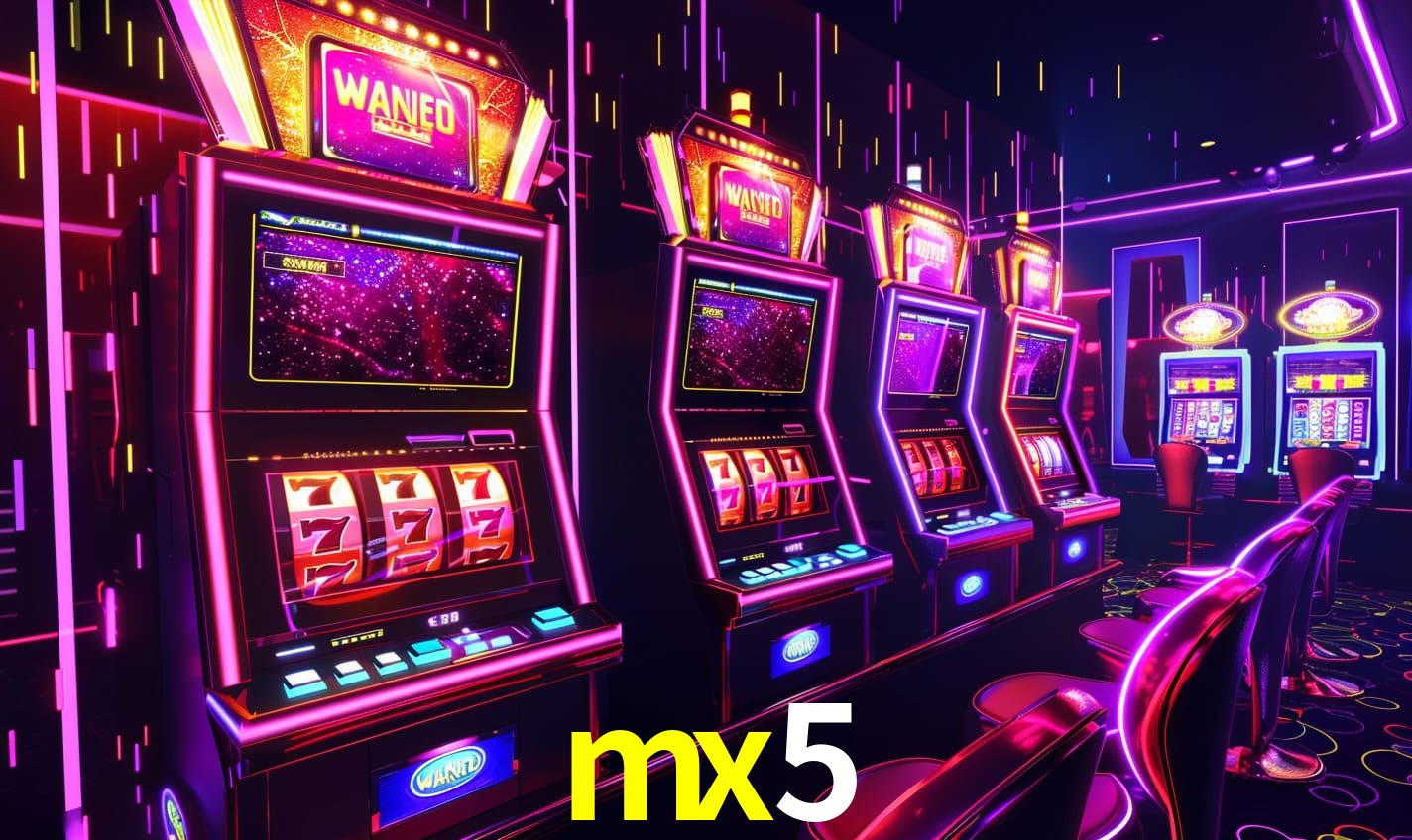Escena dinámica inspirada en casino con iluminación mx5, cartas, fichas e íconos de juegos digitales en un espacio moderno de juegos.